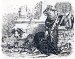 A corte do leão - Fábulas de La Fontaine de Grandville