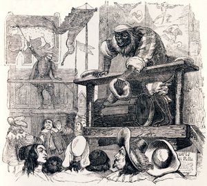 O macaco e o leopardo (Le singe et le le le leopard) - Fábulas de La Fontaine de Grandville