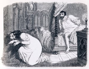 A cona transformada em mulher (La chatte metamorphosee en femme) - Fábulas de La Fontaine de Grandville