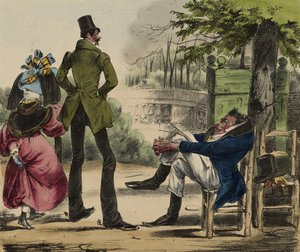 La Caricatura; No. 13, 1830-35 (litho colorido à mão) de Grandville 1803-47 Grandville 1803-47