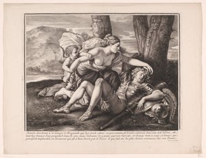 Rinaldo na Armida de Gérard Audran (attributed to)