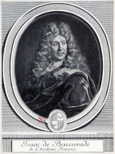 Isaac de Bensserade da Académie Françoise de Gérard Edelinck