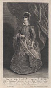 Retrato de Joana da Áustria, grã-duquesa da Toscana, ca. 1707 de Gérard Edelinck