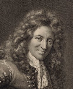 Retrato do Lutenista e Compositor Charles Mouton c. 1626-1710, década de 1690. de Gérard Edelinck
