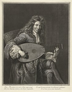 Retrato do tenente e compositor Charles Mouton c. 1626-1710, ca. 1695