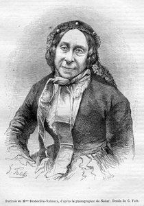 Sepultura com retrato de Marceline Desbordes Valmore de «Gérard» d’après Georges Fath d’après Nadar
