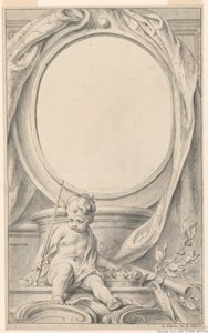 Design para moldura ao redor do retrato de William Russell, primeiro duque de Bedford
