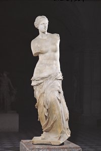 Afrodite, o &39;Vênus de Milo&39;, período helenístico, c.130-100 aC (mármore)