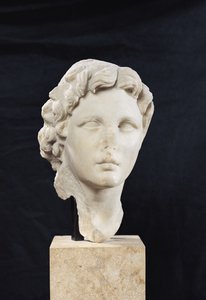 Chefe de Alexandre, o Grande (356-323 aC) (mármore)