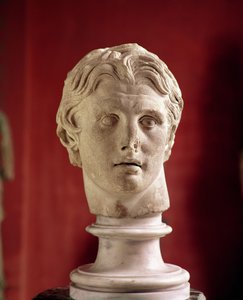 Cabeça de Alexandre, o Grande, encontrado em Pergamon (mármore)