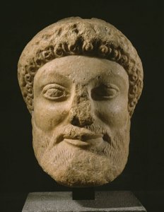 Cabeça de Dionísio, Ática, c.480-460 aC (mármore)