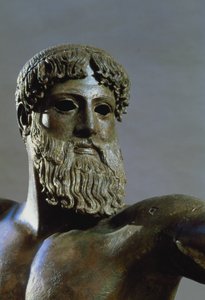 Cabeça de Poseidon, detalhe de bronze c.460-450 BC de 111367