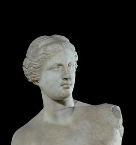Chefe da Vênus de Milo, c.100 aC (mármore) (detalhe)