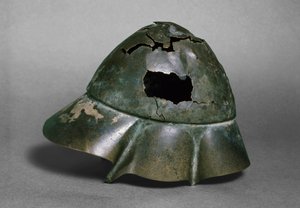 Capacete do &39;Companheiro Cavalryman&39;, Boetian, provavelmente do século IV aC (bronze) (ver também 126299)