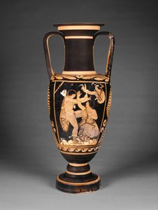 Ânfora de pescoço de figura vermelha paestã, c.340 aC (terracota)
