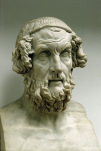 Busto de retrato de Homer (mármore)