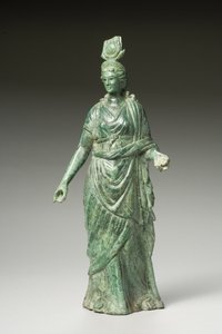 Estátua de Isis Fortuna, helenística, século I aC - primeiro século dC (bronze) (ver 270388 para visão traseira)