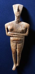 Cycladic Figurine, Naxos, c.3000-2000 BC (mármore) de Greek