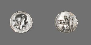 Drachm representando a Ninfa Anfitrita, 216-203 AC de Greek School