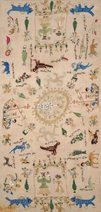 Sampler, de Ioannina, Ipeiros, do século XVIII ao XIX (linho bordado com fios de seda) de Greek School