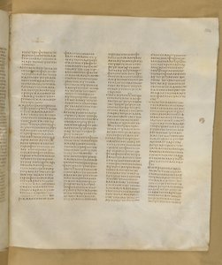 Codex Sinaiticus, Add. MS 43725, f.304r, c.325-375 (tinta sobre pergaminho) de Greek School