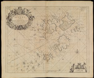 Carta das Ilhas Scilly, c.1693 (gravura)
