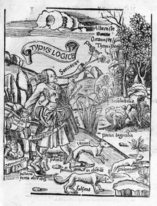 Artes Liberais: Lógica - em "Margarita Philosophica" por Gregor Reisch (1467-1525). Bale