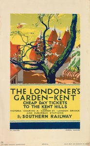 &39;Kent: The Londoner&39;s Garden&39;, um cartaz publicitário da Southern Railway