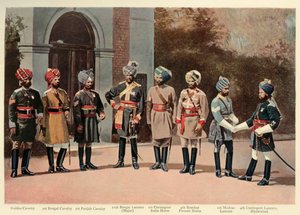 Tipos de cavalaria indiana, 1901.