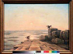 Overflow Of The Nile (Egipto) - Pintura de Grigori Grigorievich Chernetsov (Chernetsov) (1802-1865), óleo sobre tela de Grigory Tchernezov