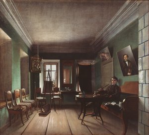 Interior da casa de Bykov, década de 1850 de Grigory Vasilievich Yurov