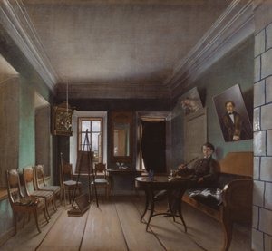 Interior da casa de Bykovs, de 1850 de Grigory Vasilievich Yurov