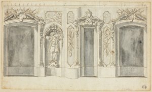 Parede com desenhos de caça