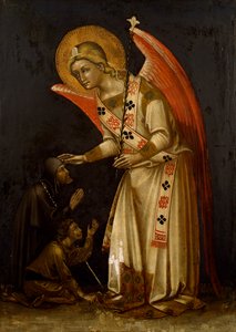 Angel, cerca de 1354, de Guariento (ativo 1338-mortalizado em 1367 ou 1370), afresco