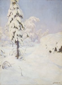 inverno na floresta de Gudmund Stenersen