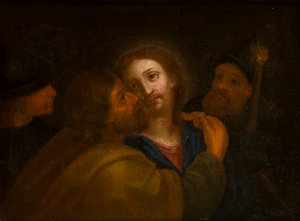 Traição de Cristo, c.1610-66 (óleo sobre tela) de Guercino
