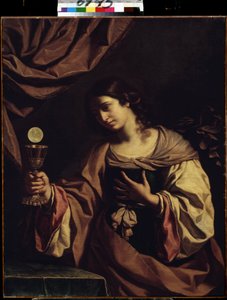 "Allegorie de la Foi" (Alegoria da Fé) Peinture de Giovanni Francesco Barbieri dit Il Guercino (Le Guerchin) (1591-1666) de Guercino