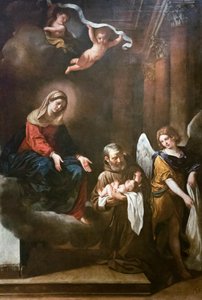 A Madonna com fra Felice da Cantalice, o Menino Jesus e um anjo, Guercino