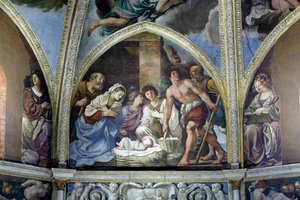 Fresco representando a adoração dos pastores