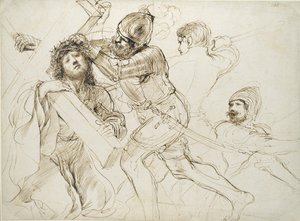 Cristo carregando a cruz, c1625-1628 de Guercino