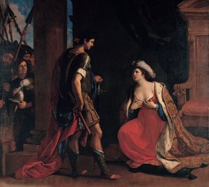 Cleópatra e Octávio de Guercino