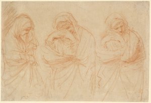 Madonna Luto: Estudos para o sepultamento de Cristo de Guercino