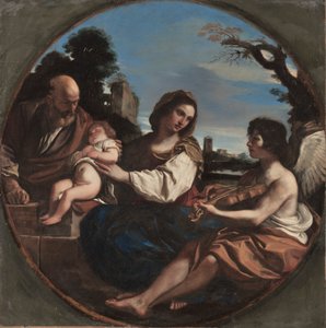 Descanse na fuga para o Egito, 1624. de Guercino
