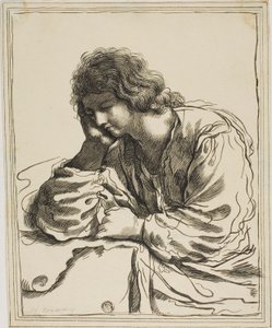 São João Evangelista em Meditação de Guercino