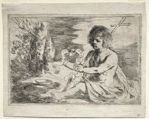 São João Batista, década de 1650. de Guercino
