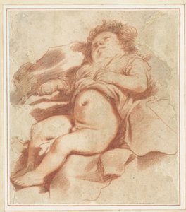 Estudo de uma criança dormindo de Guercino
