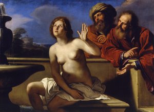 Susannah e os Anciãos, 1649-1650 de Guercino