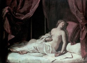A morte de Cleópatra, 1648 de Guercino