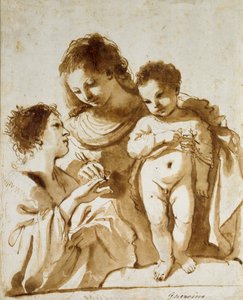 O Casamento Místico de Santa Catarina, 1618-1619 de Guercino