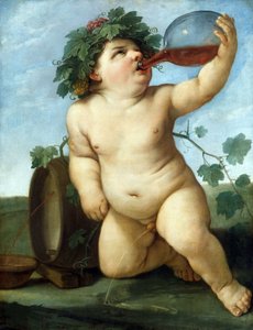 Bebendo Baco Boy, c.1623.